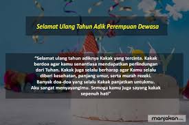 Di indonesia, hari ayah dirayakan pada 12 november dan bukan hari libur umum. 20 Kumpulan Ucapan Ulang Tahun Untuk Adik Manjakan Com