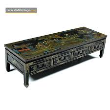 Accent your living room with a coffee, console, sofa or end table. James Mont Style Gilt Black Lacquer Asian Chinoiserie Coffee Table