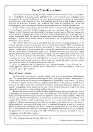 The different parts of a review. Pdf How To Write A Review Article