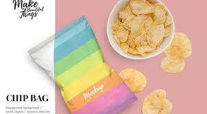 Potato Chips Bag Mockup Isolated Movable Elements Etsy Bag Mockup Mockup Free Psd Create Your Own Background