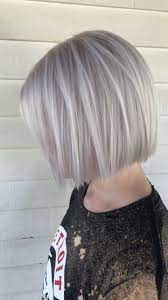 Ashy Platinum Blonde On Short Bob Haircut Ashy Blonde Bob Haircut Platinum Short Silver Blonde Hair Short Bob Haircuts Short Silver Hair