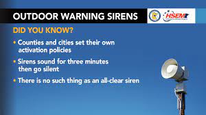 Weather Safety Siren Activation Information