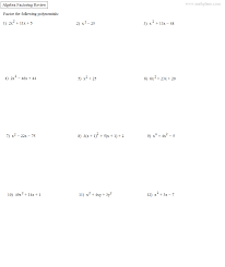 28 Algebra 1 Factoring Worksheet Worksheet Project List