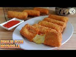 Resep Risoles Pizza Keju Mozarella Super Enak Kejunya Mulur Lumer Dimulut Youtube Pizza Keju Resep Pizza