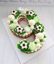 Pin By Cristina Estrada On Pastel En Forma De In 2020 Soccer Birthday Cakes Number Birthday Cakes Birthday Cake Kids