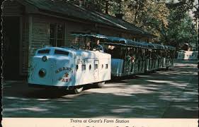 The santa express train ride in st. Grants Farm Trains St Louis Mo John Frost Mcdonald Postcard