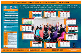 Miércoles, 03 marzo 2021 15:22. Calendario Alternativo Escolar 2020 2021 Del Mdteo Centro De Comunicacion Social De La Seccion Xxii