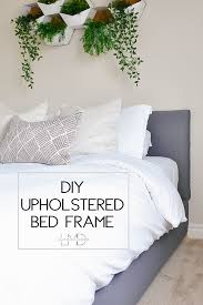 Our diy bed frame can be easily assembled or disassembled when moving these surface mount bed rail brackets come in 4 pairs. How To Turn A Metal Bed Frame Into An Upholstered Bed Leah Maria Designs