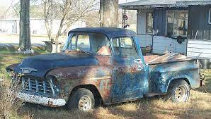 Junkyard Life: Classic Cars, Muscle Cars, Barn finds, Hot rods and part  news: 1955 Chevrolet 3100 pick-up truck, for sale in the rearview