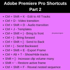 Premiere pro keyboard shortcut infographic cheat sheet. Premiere Pro Shortcuts Premiere Pro Adobe Premiere Pro Premiere Pro Tutorials