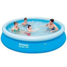 Bestway Fast Set Round Inflatable Swimming Pool 366 X 76 Cm 57273 Inflatable Swimming Pool Pool Swimming Pools