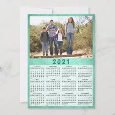 2021 Full Year Calendar Custom Photo Zazzle Com In 2020 Photo Calendar Magnetic Business Cards Kids Calendar