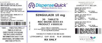 Singulair Montelukast Sodium Tablets Chewable Tablets And Oral Granules