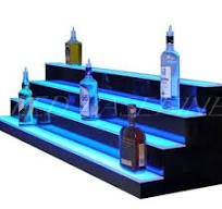 38" 4 Step Led Color Changing Bar Shelf Bottle Glorifier - Etsy