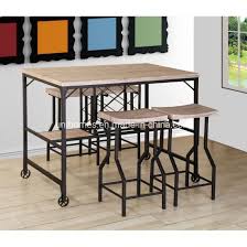 Maybe you would like to learn more about one of these? 5 Piece Counter Height Rectangle Dining Set Wooden Country Style Kitchen Table And Chairs With Metal Leg Warm In Beige Unihomes China Bar Table Counter Height Table Made In China Com