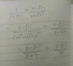 Be What Is The Reciprocal Of 3 Sqrt 7 I