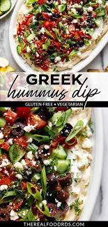 Greek Hummus Dip Healthy The Real Food Dietitians Recipe Easy Healthy Recipes Real Food Recipes Appetizer Recipes