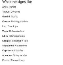 Concerts Zodiac Signs Zodiac Sign Traits Zodiac