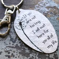 If You Are Not Too Long I Will Wait Oscar Wilde Keychain If You Are Not Too Long Quote Dandelion Puff Spoon Pendant Gift For Him Gifts For Him Waiting Here For You Longing Quotes
