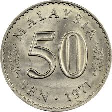 View malaysia 50 sen prices, images and mintage info. Malaysia 50 Sen Km 5 3 Prices Values Ngc