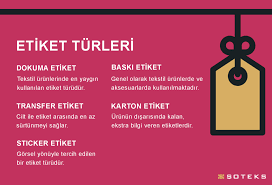 Markanız ürün veya hizmetinizi temsil edeceğinden, tüketicinin zihninde olumlu bir izlenim bırakacak özellikte olmalıdır. Etiket Secerken Nelere Dikkat Edilmeli Soteks Etiket