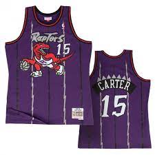 Entsprechend eng hängt auch die geschichte der amerikanischen sportbekleidung mit der entwicklung von baseball zusammen Vince Carter 15 Toronto Raptors 1998 99 Mitchell Ness Swingman Trikot Stadionshop Com