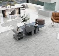 Interior Porcelain Floor Tile Living Room Dining Room Grey Polished Tiles  for Floor Porcelain 800X800 600X600