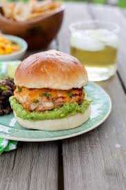 Jalapeno Cheddar Chicken Burgers With Guacamole Everyday Annie Food Cooking Recipes Recipes