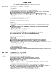 Technologist Medical Resume Samples Velvet Jobs