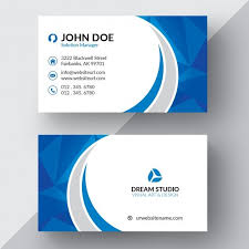 Blue And White Business Card White Business Card Business Card Design Minimal Company Business Cards