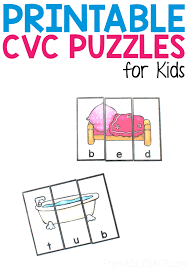 For the words, there is a sheet for each short vowel sound containing 4 puzzles with pictures. Printable Cvc Word Puzzles From Abcs To Acts