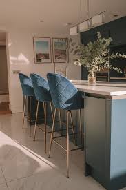 Updating The Kitchen With Blue Bar Stools In 2020 Blue Bar Stools Kitchen Bar Stools Kitchen Decor Trends