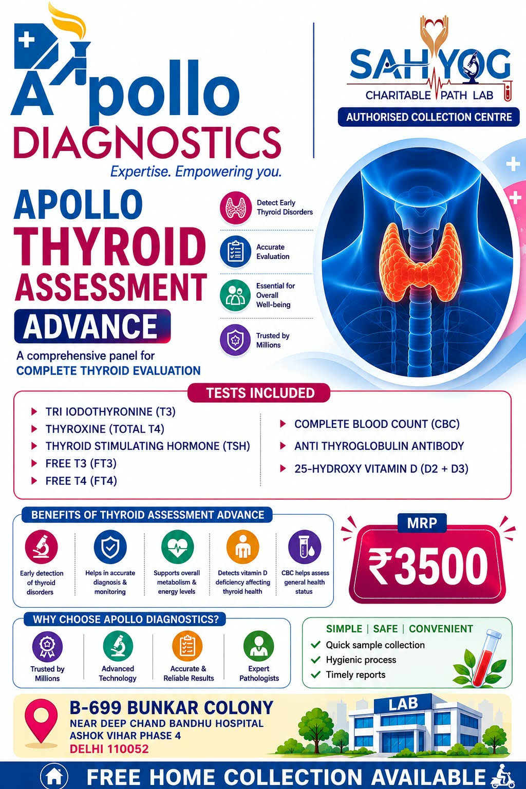 APOLLO THYROID ASSESSMENT ADVANCE product image