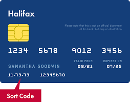 Debit card payments to pay off the credit card) from a halifax or bos card if done over the phone. Sort Code 117361 Of Halifax In London