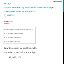 Ex 1 1 4 Insert Commas And Write Names According To International