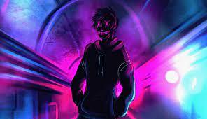 Maybe you would like to learn more about one of these? 1336x768 Cool Anonymous Neon Boy Hd Laptop Wallpaper Hd Artist 4k Wallpapers Images Photos And Background Wallpapers Den
