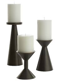 Cohen Black Metal Pillar Candle Holders Set Of 3 In 2020 Black Pillar Candles Glass Cylinder Candle Holders Candle Holders