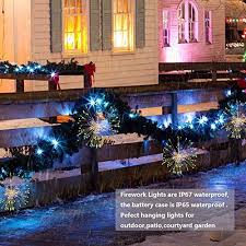 Alkbo firework lights starburst lights 240 led battery operated fairy lights with remote, 8 modes copper wire lights,wedding christmas hanging lights for party patio garden decoration(purple) 4.4 out of 5 stars 93 Fooing 4 Pack Firework Lights Led Copper Wire Starburst String Lights 8 Modes Battery Operated Fairy Lights With Remote Wedding Christmas Decorative Hanging Lights For Party Patio Garden Decoration Pricepulse