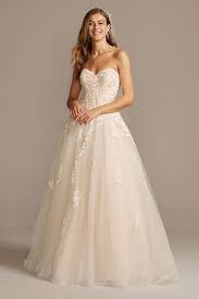 Embroidered Lace Applique Ball Gown Wedding Dress David S Bridal Davids Bridal Wedding Dresses Wedding Dresses Lace Ballgown Ball Gown Wedding Dress