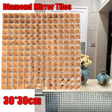 From glam to metro, mirror tile is trending as beautiful backsplashes and feature walls. 11inch Sheet Clear Mirror Tile Crystal Diamond Bevel Glass Backsplash Ktv Bar Walmart Canada