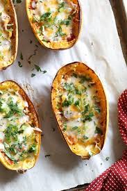 Spaghetti Squash Enchilada Boat Recipe Skinnytaste Recipe In 2021 Skinny Taste Recipes Recipes Squash Enchilada