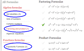 Math Set Formula Algebra Algebra Formulas Math Formulas