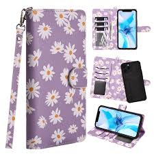 Great savings & free delivery / collection on many items. 3 In 1 Infinity Series Luxury Leather Wallet Case For Iphone 11 Daisy Flower Purple Hd Accessory