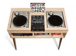 Meuble Minimaliste En Bois Pour Platine Vinyle Meuble Dj Vinyle Meuble Vinyle