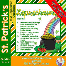 Leprechaun St Patricks Day Informational Text With Comprehension Activities