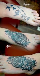 I get what they were going for. Foot Tattoo Cover Ups