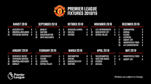 Manchester city are seemingly running away with the title, despite their spectacular winning streak being ended by rivals manchester united. Premier League 18 19 Fixture Guide Manchester United
