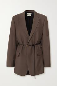 Rated 5 out of 5 by bigpretty05 from knit blazer this is a great blazer. Brown Oversized Belted Melange Wool Blazer Bottega Veneta Net A Porter
