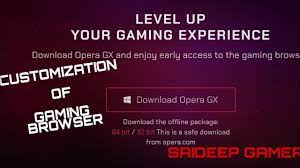 The browser includes unique features to help you get the most out of both gaming and. Customize Your Opera Gx Gaming Browser Saideep Gamer Youtube