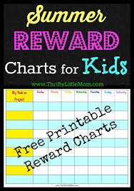 Free Printable Summer Reward Chart For Kids Reward Chart